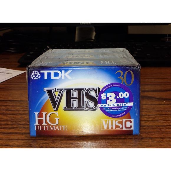 TDK HG Ultimate VHSc 30 lot of 3 tapes - Picture 1 of 2